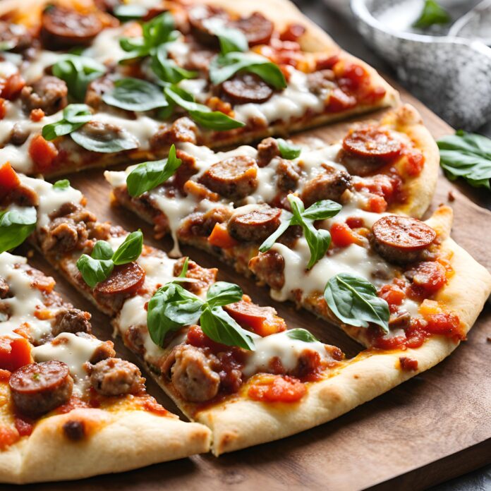 Sausage Flatbread Pizza Recipe