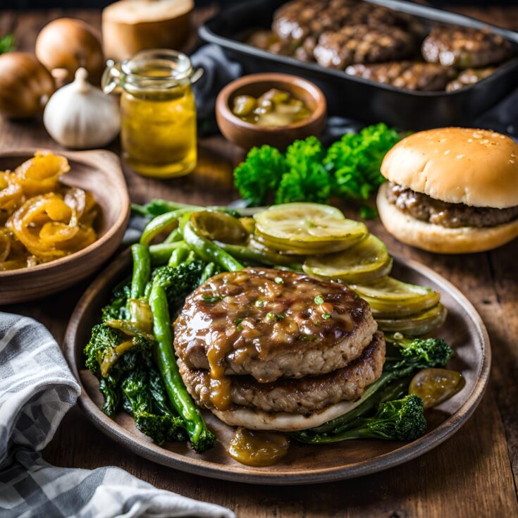 Sheet Pan Hamburger Steak Recipe