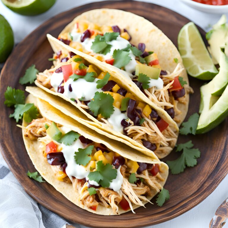 Slow Cooker Queso Chicken Tacos Recipe