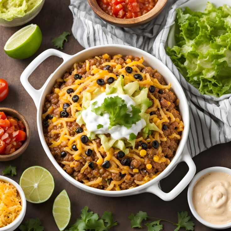 Taco Rice with Queso Recipe