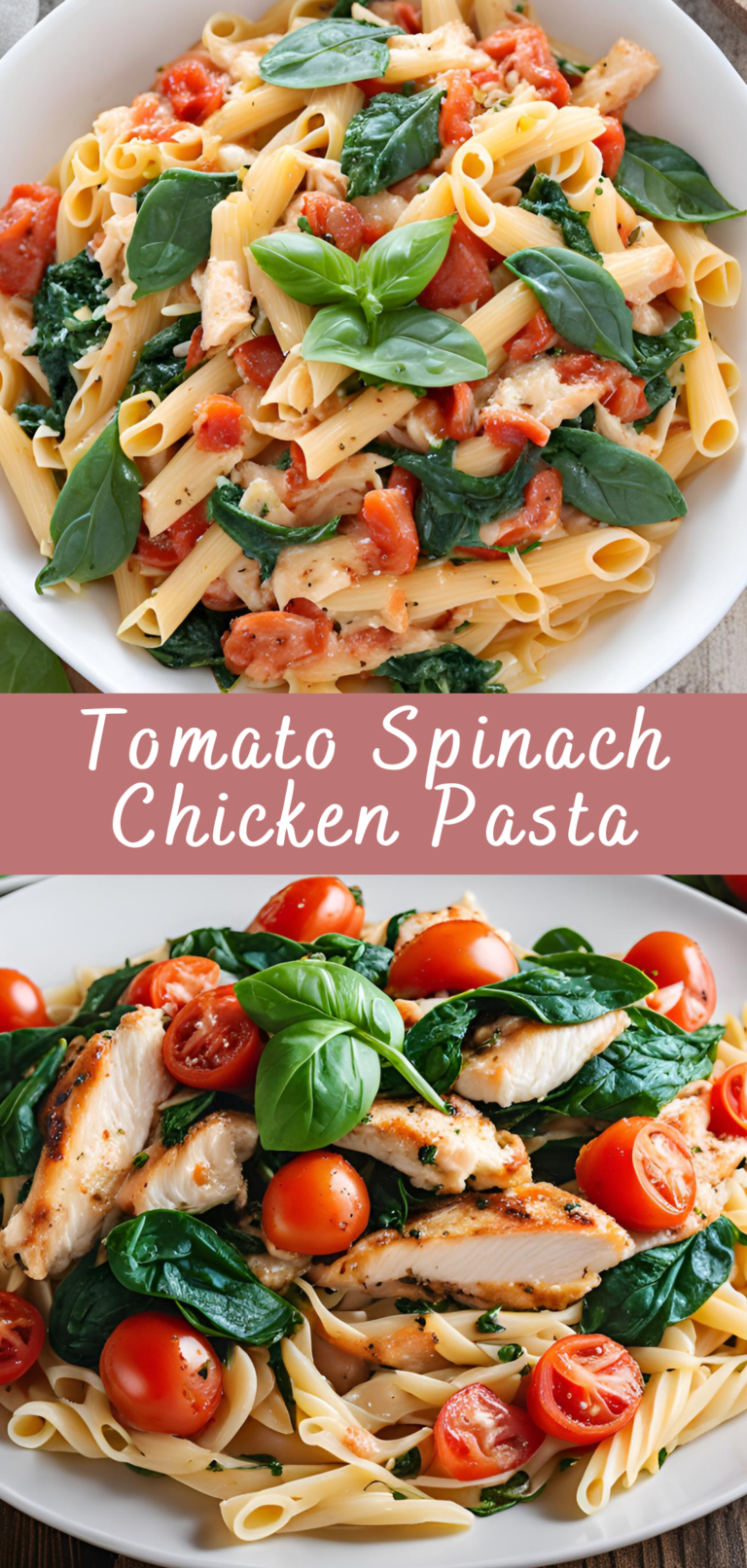 Tomato Spinach Chicken Pasta Recipe | Cheff Recipes