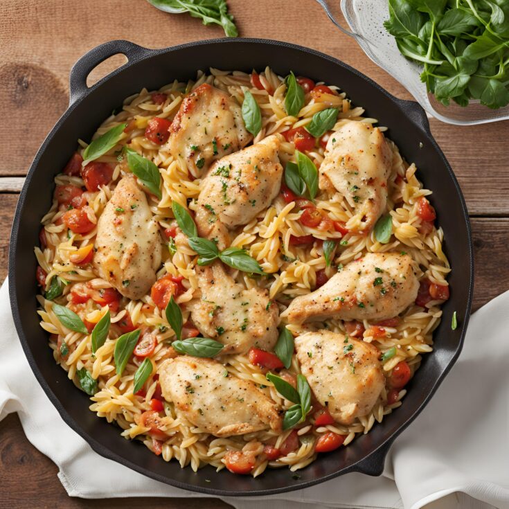 Tuscan Chicken and Orzo Recipe