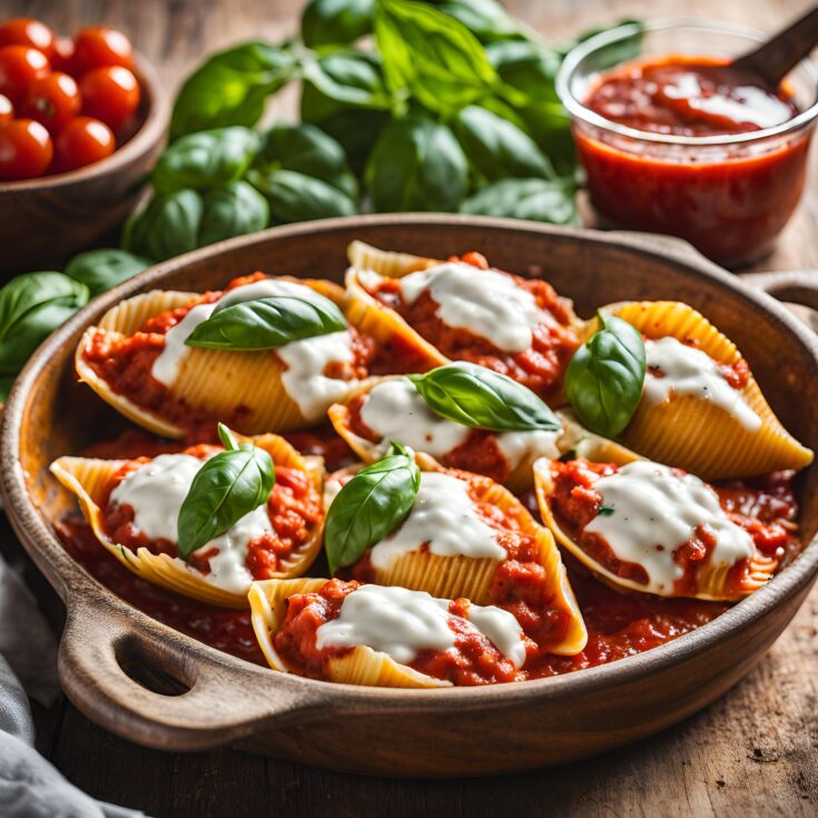 Vegetarian Stuffed Pasta Shells Recipe