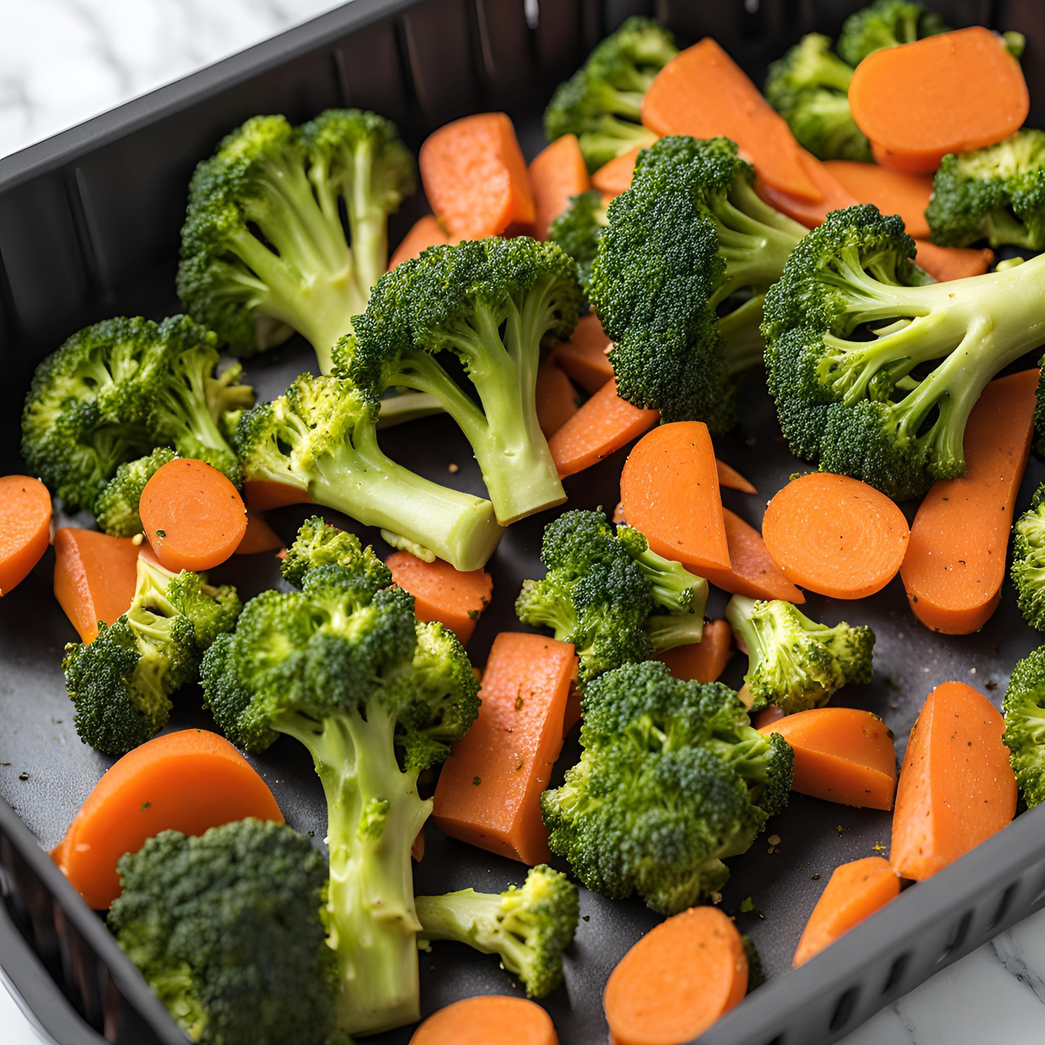 Air Fryer Broccoli and Carrots Recipe