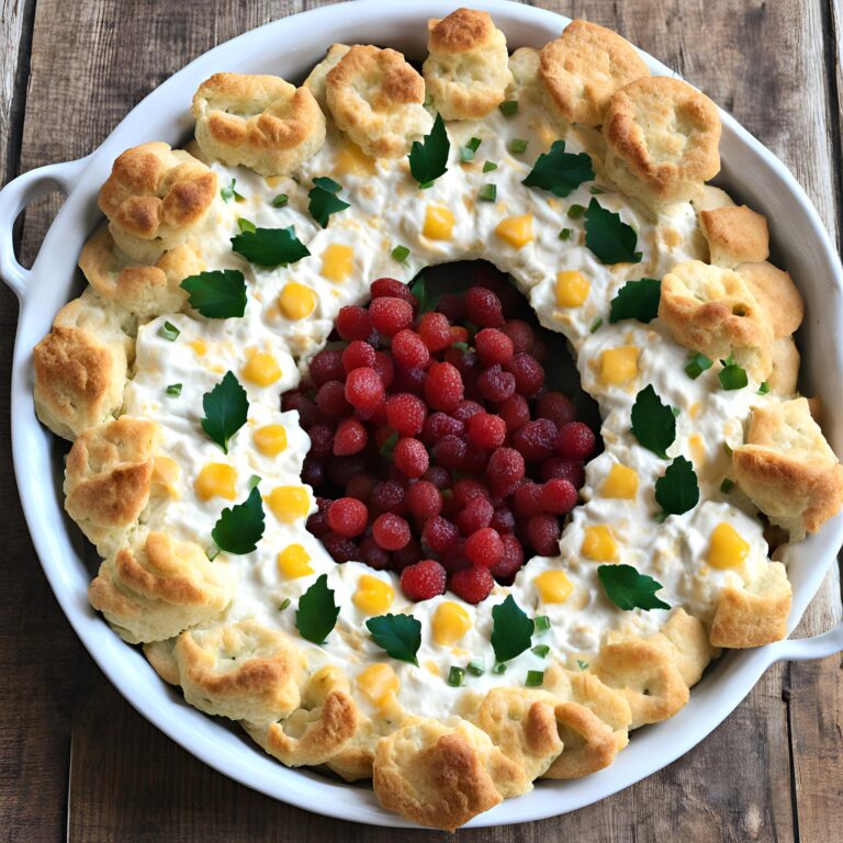 Baked Biscuit Wreath Dip Recipe