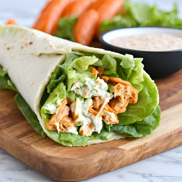 Buffalo Chicken Caesar Salad Wraps Recipe