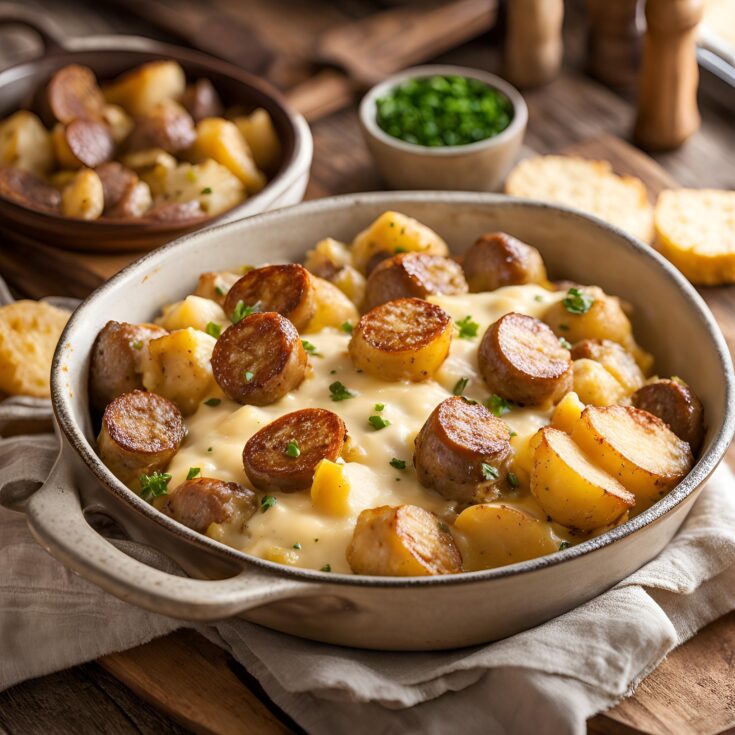 Cheesy Ranch Potatoes and Sausage Recipe