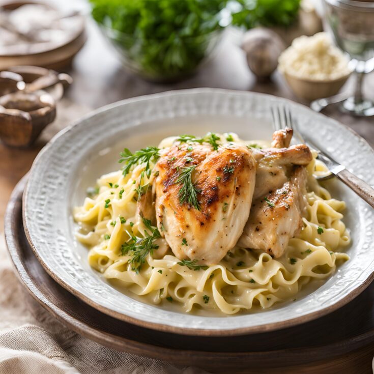 Chicken and Buttered Noodles Recipe