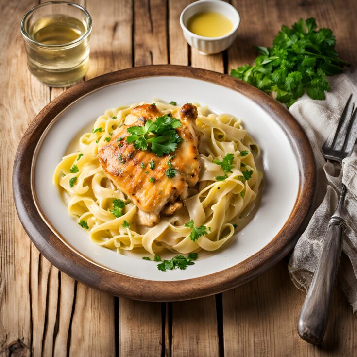 Chicken with Buttered Noodles Recipe