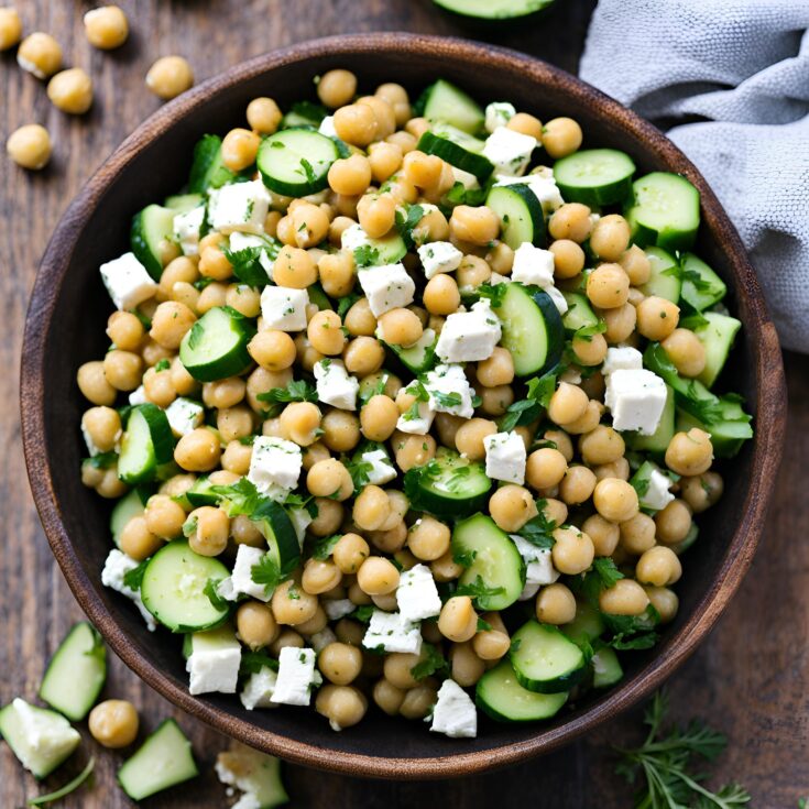 Chickpea Cucumber Feta Salad Recipe