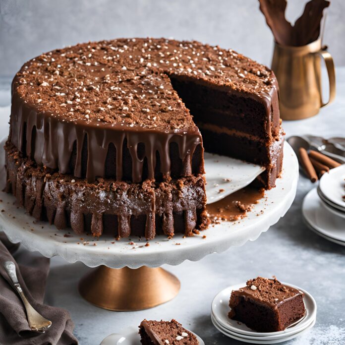 Chocolate Gingerbread Toffee Cake Recipe
