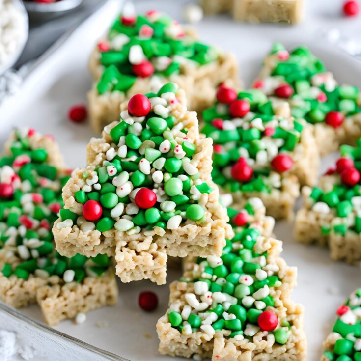 Christmas Tree Rice Krispie Treats Recipe