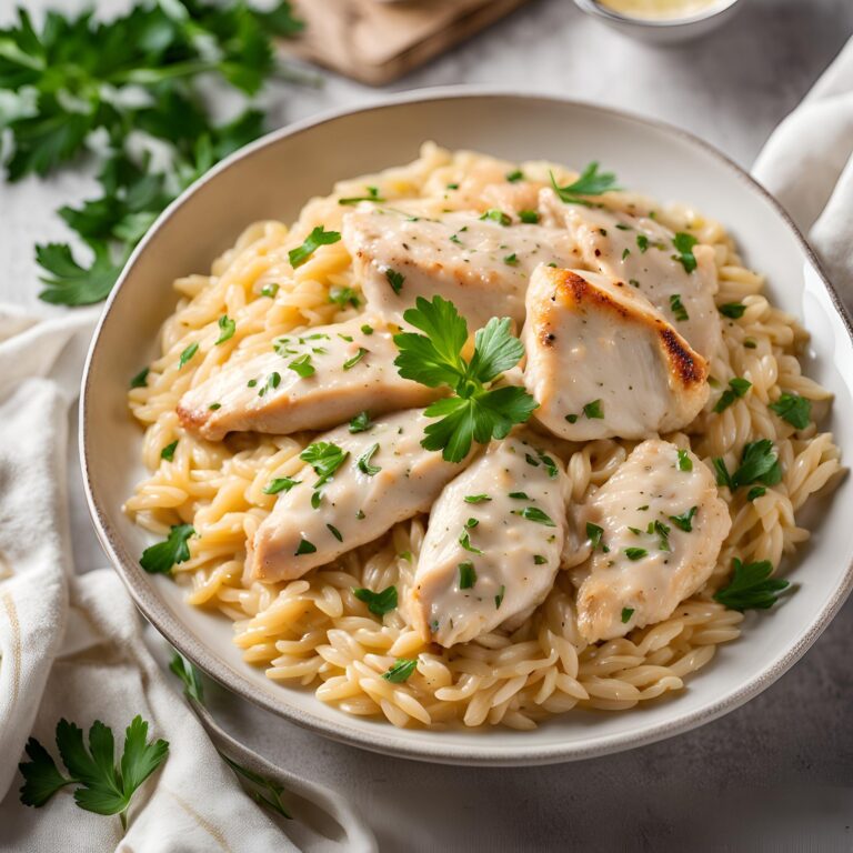 Creamy Parmesan Chicken and Orzo Recipe