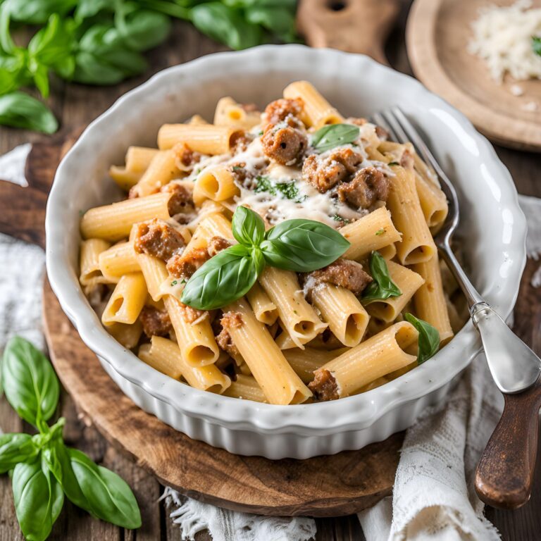 Creamy Sausage Rigatoni Recipe