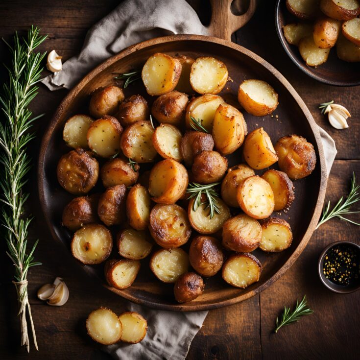 Crispy Roast Potatoes with Rosemary and Garlic Recipe