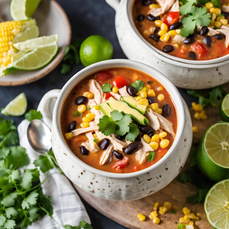 Crockpot Creamy Chicken Taco Soup Recipe