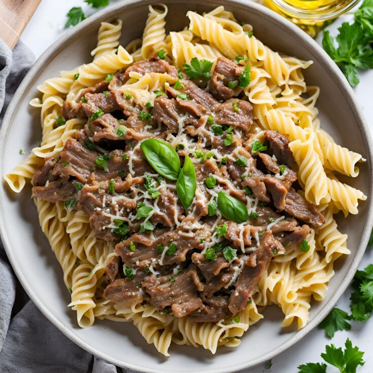 Delicious Garlic Beef Pasta Recipe