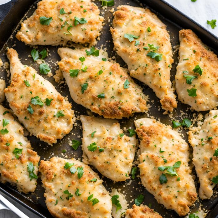 Easy 15 Minute Baked Garlic Parmesan Chicken Recipe