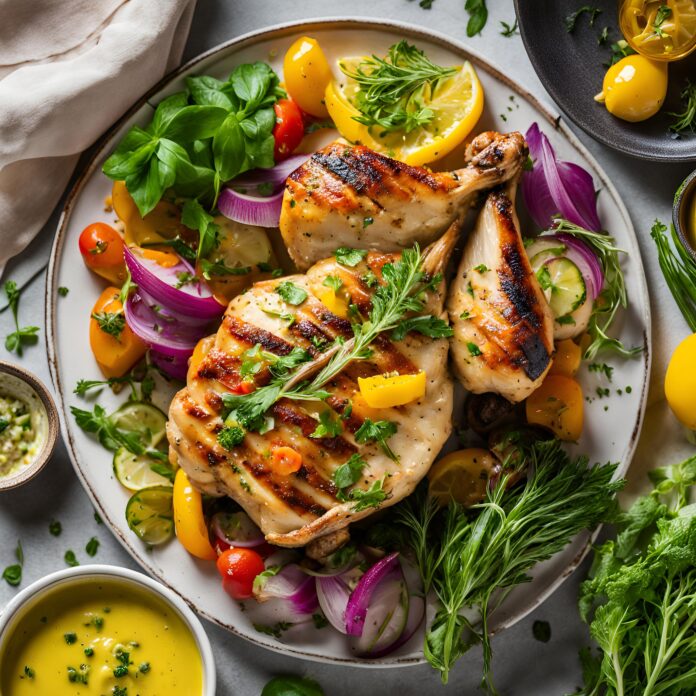 Grilled Chicken with Pepperoncini Garlic Butter Recipe