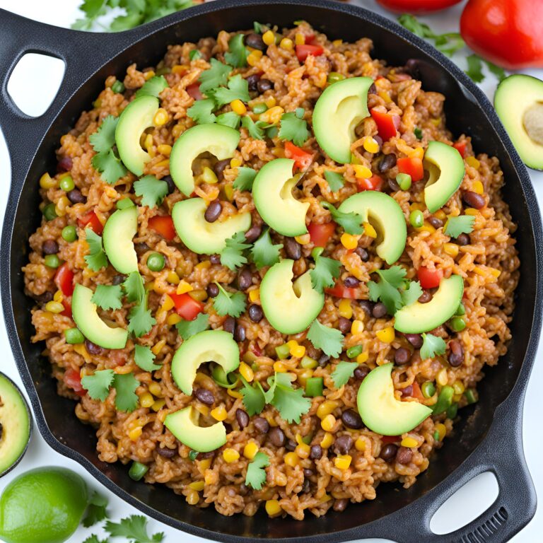 Ground Turkey Taco Rice Skillet Recipe