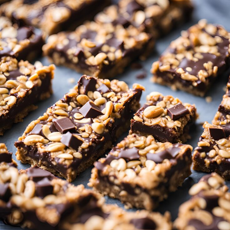 Healthy Chocolate Peanut Butter Oatmeal Bars Recipe