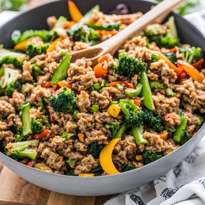 Healthy Ground Turkey Stir Fry Recipe