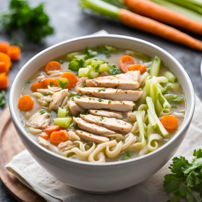 High Protein Chicken Noodle Soup Recipe