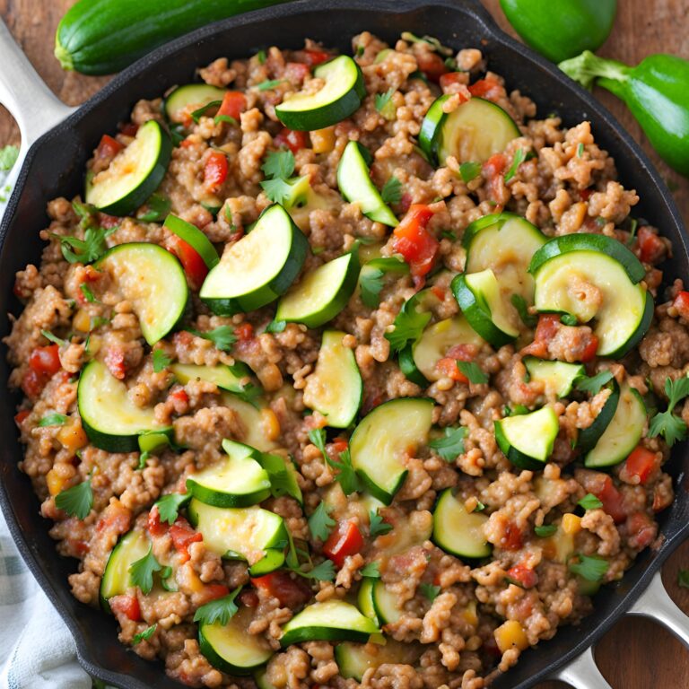 Italian Ground Turkey Skillet with Zucchini Recipe