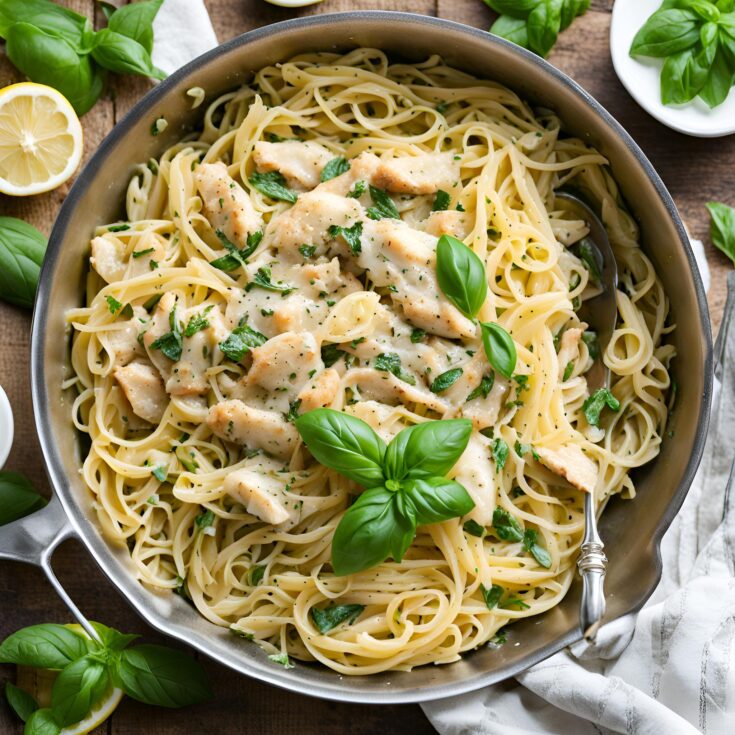 Lemon Basil Chicken Pasta Recipe