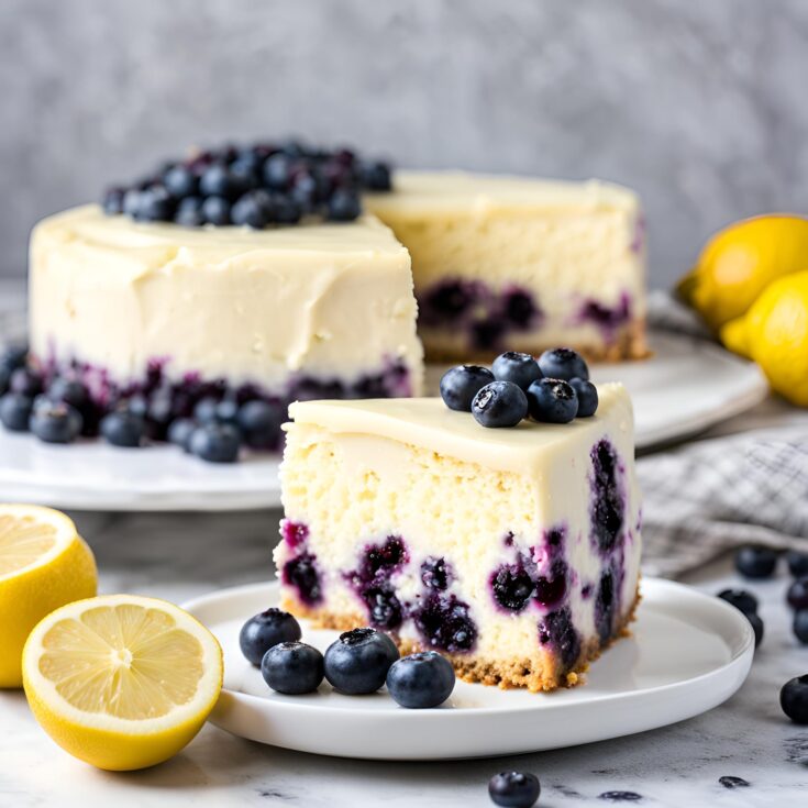 Lemon Blueberry Cheesecake Cake Recipe