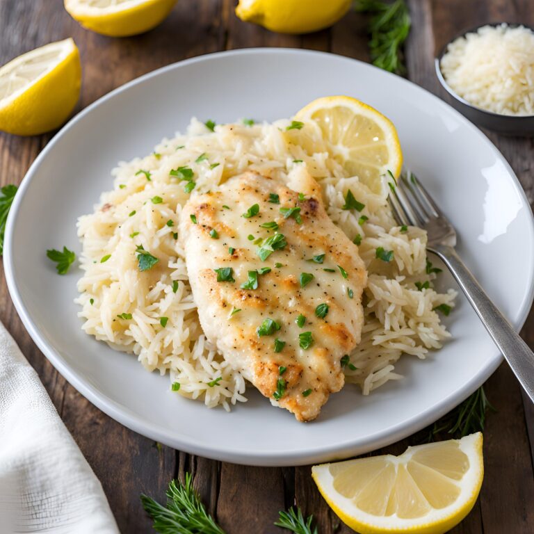 Lemon Garlic Parmesan Chicken and Rice Recipe