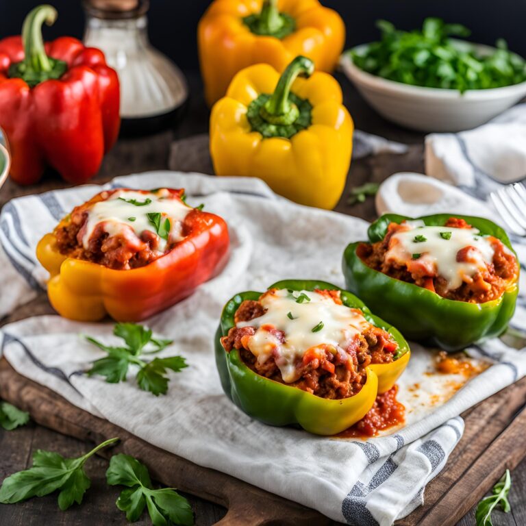 Low Carb Lasagna Stuffed Peppers Recipe