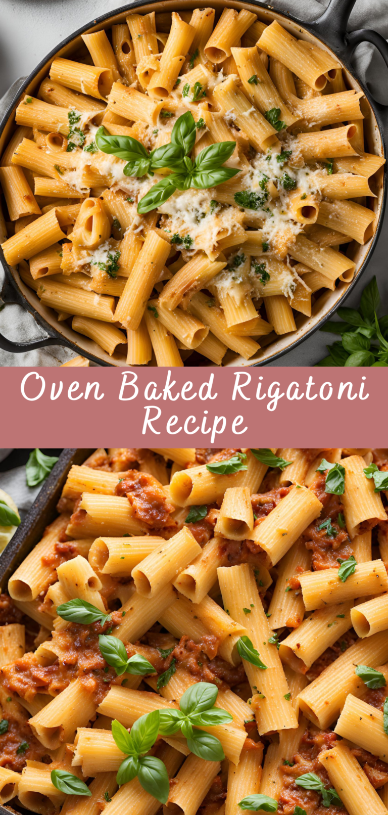Rigatoni Rpse Oven Baked Rigatoni Recipe | Cheff Recipes