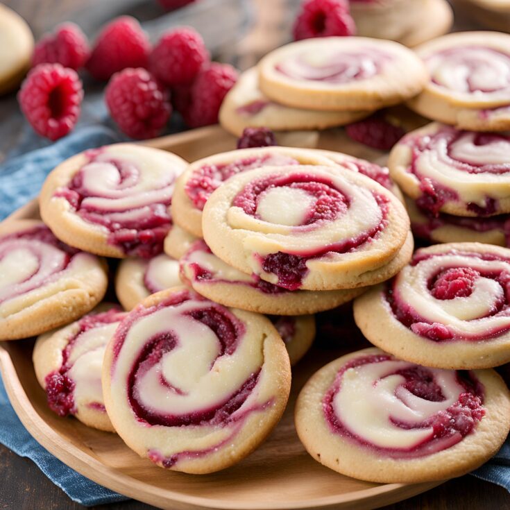 Raspberry Swirl Cookies with Buttery Shortbread Base Recipe