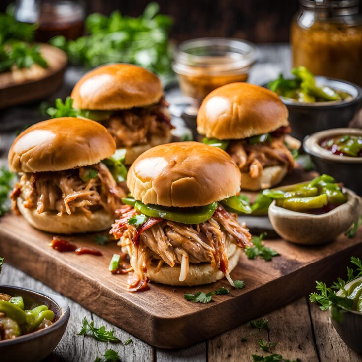 Shredded Chicken BBQ Sliders Recipe