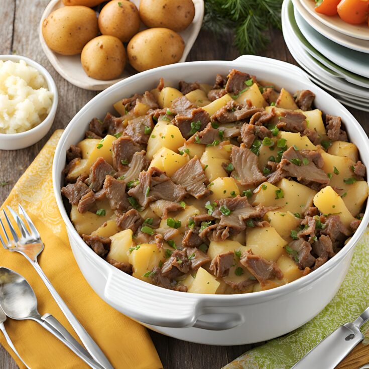 Slow Cooker Beef and Potato Casserole Recipe