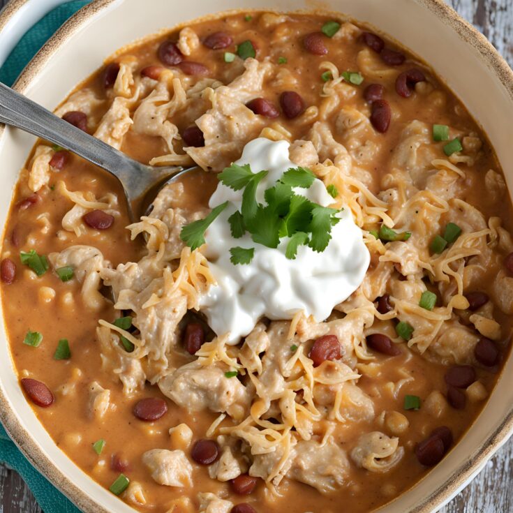 Slow Cooker Cream Cheese Crack Chicken Chili Recipe