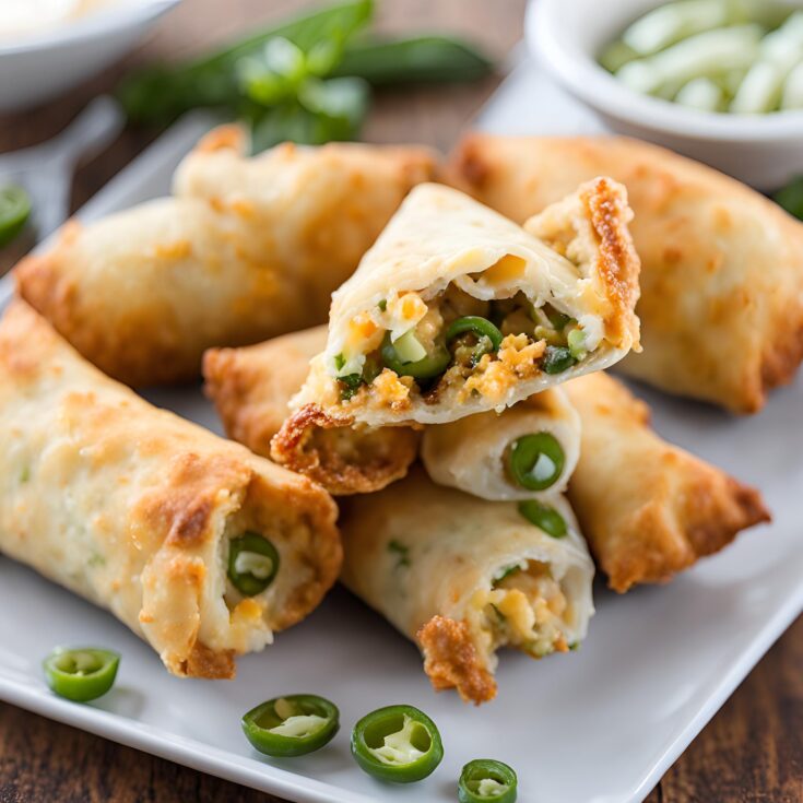 Spicy Jalapeno Popper Egg Rolls Recipe