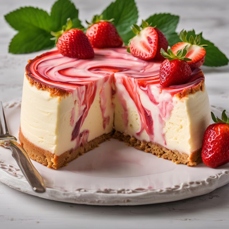 Strawberry Swirl Cheesecake Recipe