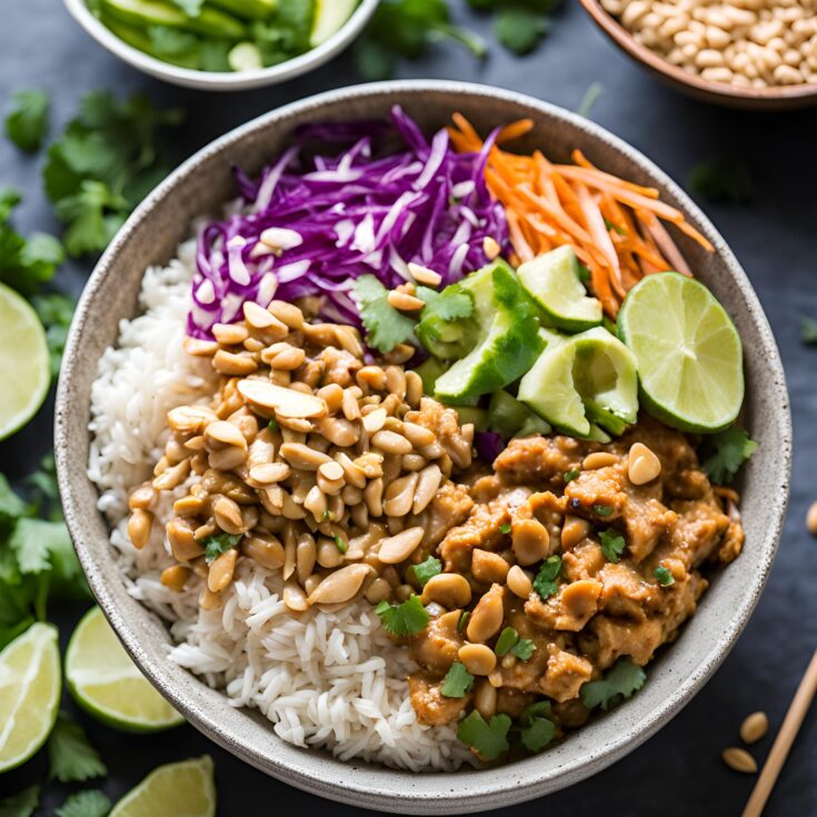 Thai Peanut Chicken Bowls Recipe