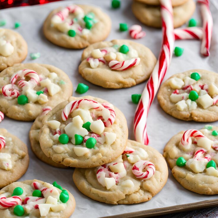 White Chocolate Candy Cane Cookies Recipe