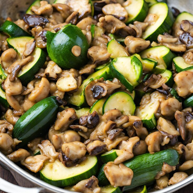 Zucchini Mushroom Chicken Stir Fry Recipe