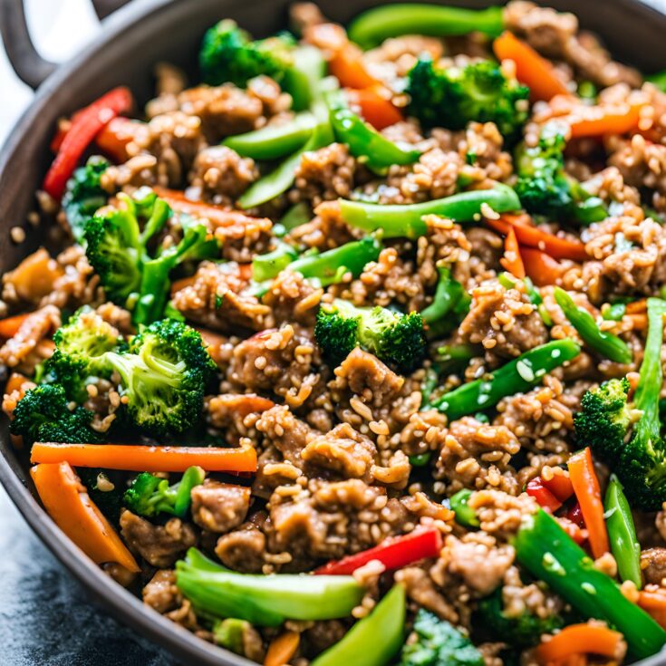 30 Minute Ground Turkey Teriyaki Stir Fry Recipe