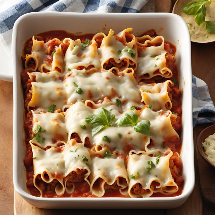 Baked Turkey Lasagna Roll-Ups Recipe