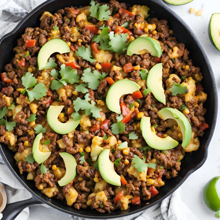 Cauliflower Beef Taco Skillet Recipe