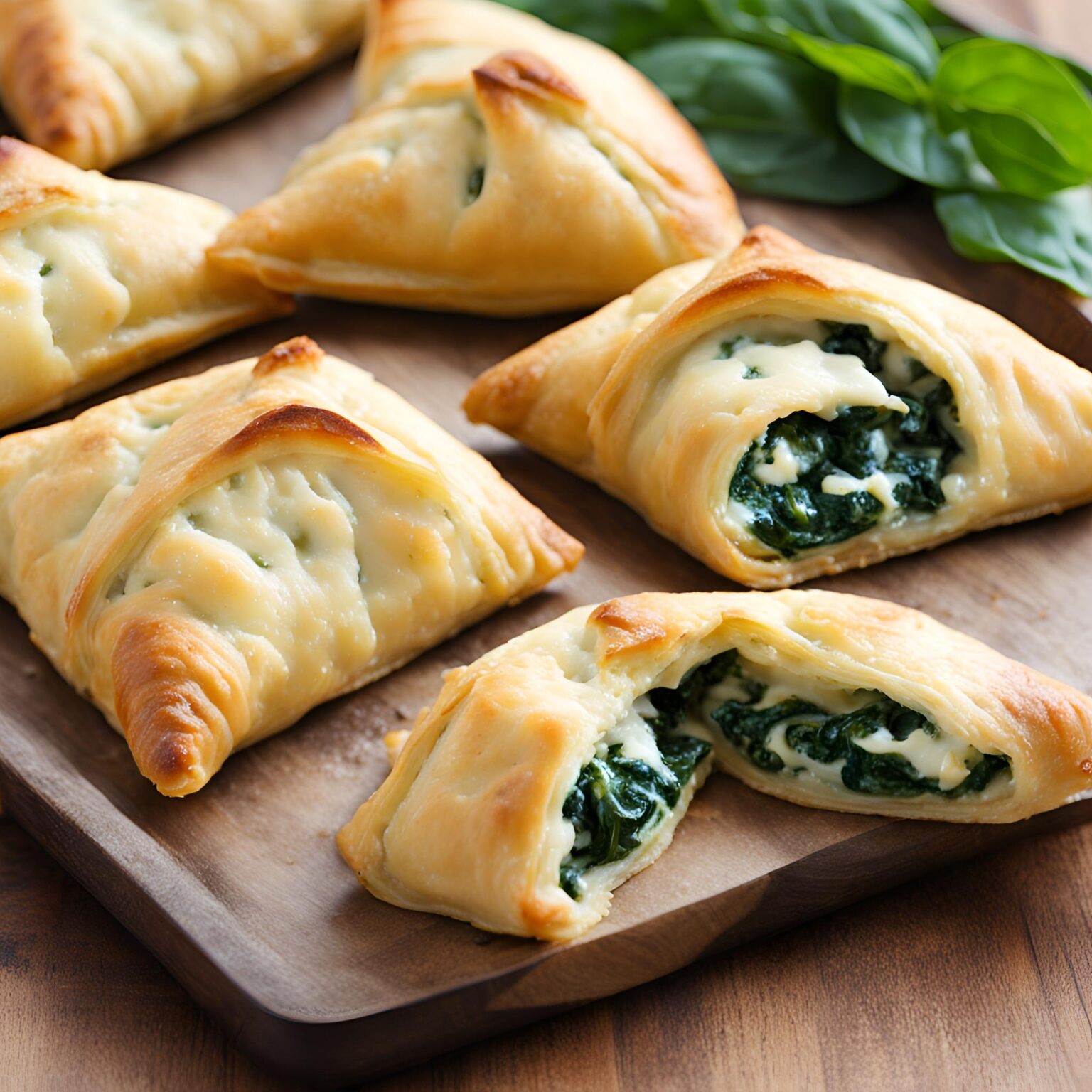 Cheese and Spinach Stuffed Pastry Recipe | Cheff Recipes