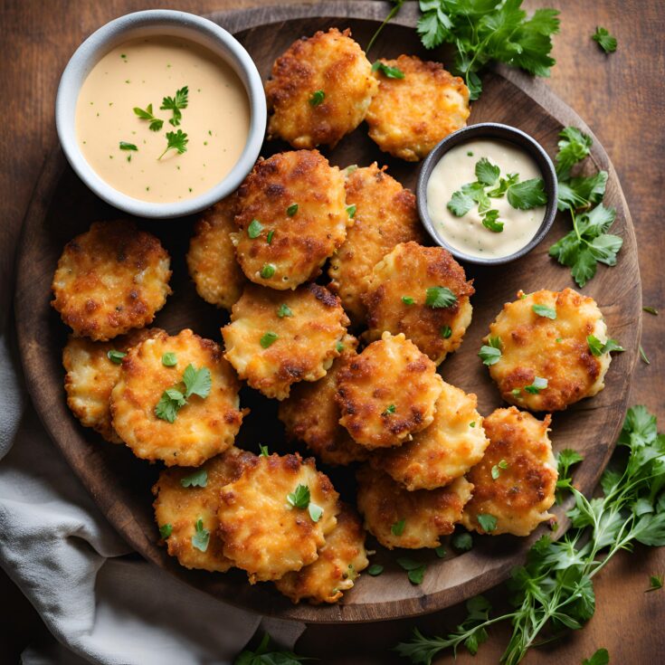 Cheesy Chicken Fritters Recipe