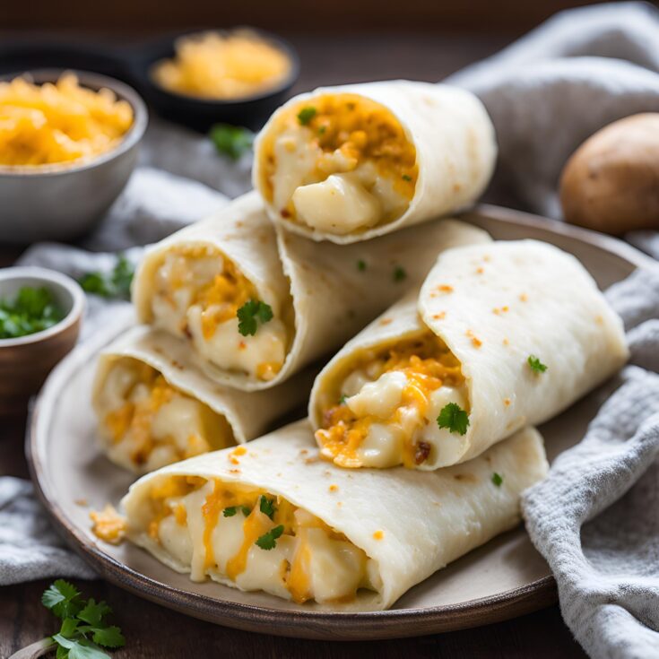 Cheesy Potato Burritos Recipe