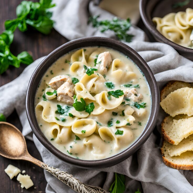 Chicken Alfredo Tortellini Soup Recipe