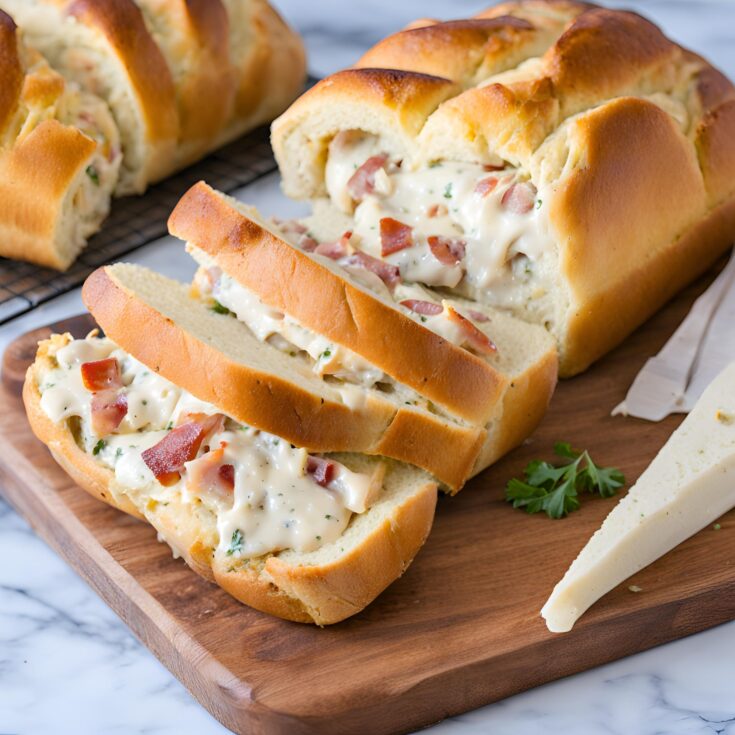 Chicken Bacon Ranch Stuffed Bread Recipe